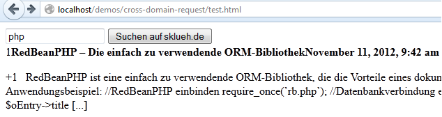 ajax cross domain request screenshot